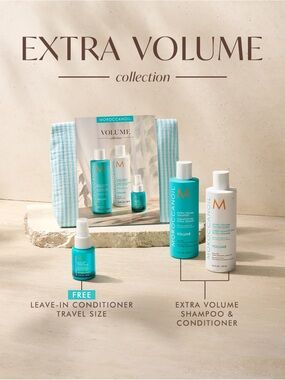 Moroccanoil Volume Shampoo, Conditioner & Leave-In Trio - Teal and White